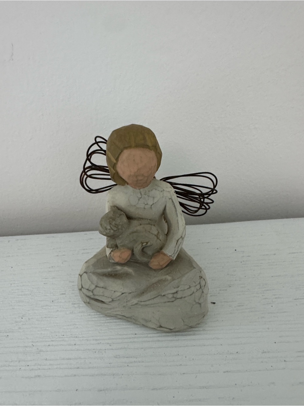 Willow tree - Rustic Angel Figurine in Neutral Tones - Home Art